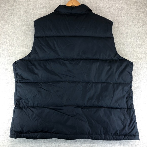 Lands End Goose Down Feather Puffer Blue Vest Snap Front Mens XXL Gilet Heritage - Picture 9 of 11